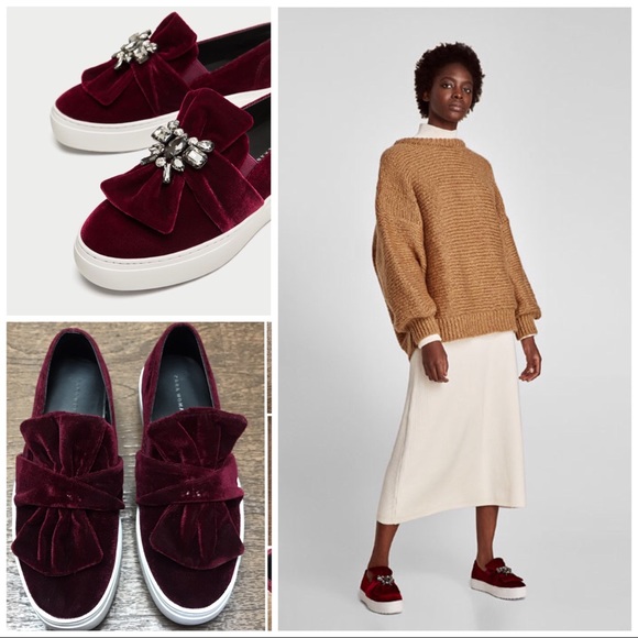 burgundy platform sneakers